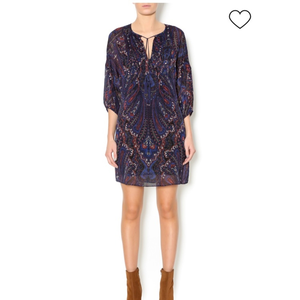 Joie  Paisley Print Silk Dress Size Large